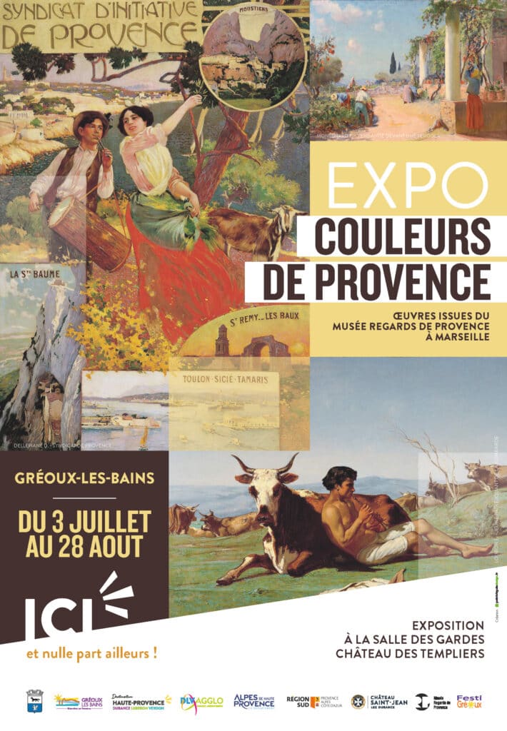 Affiche de l'exposition couleurs de Provence à Gréoux-les-Bains
