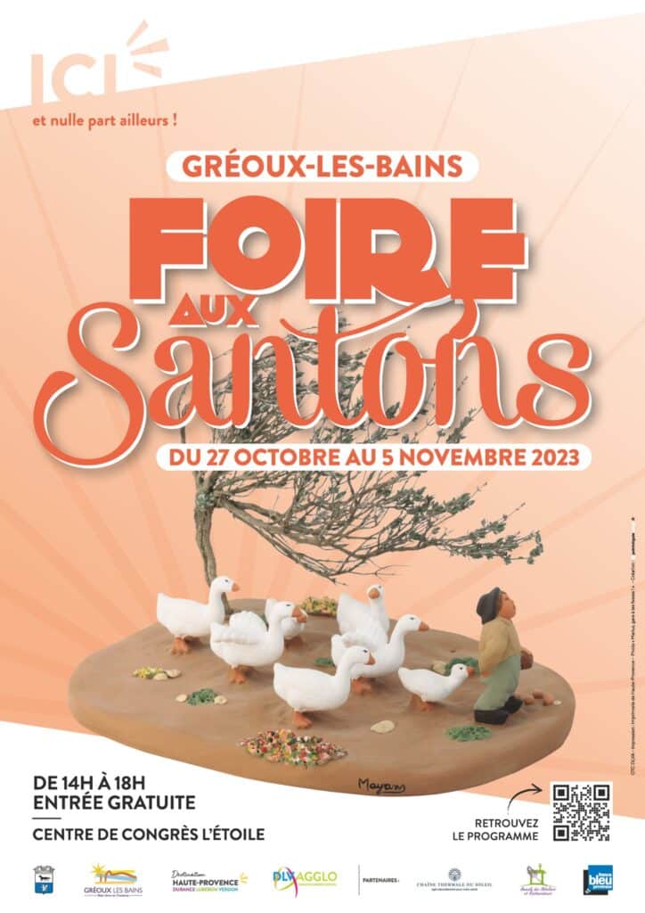 affiche de la foire aux santons de Gréoux-les-Bains 2023
