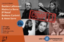 Les correspondances : Sieste littéraire et acoustique avec Anne Serre_Manosque