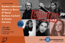 Les correspondances : Sieste littéraire et acoustique avec Ariana Harwicz_Manosque