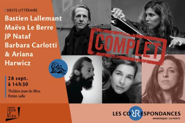 Les correspondances : Sieste littéraire et acoustique avec Ariana Harwicz_Manosque