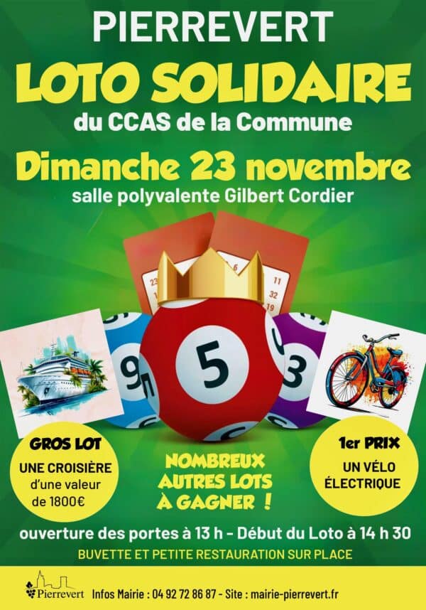 Loto solidaire CCAS Pierrevert