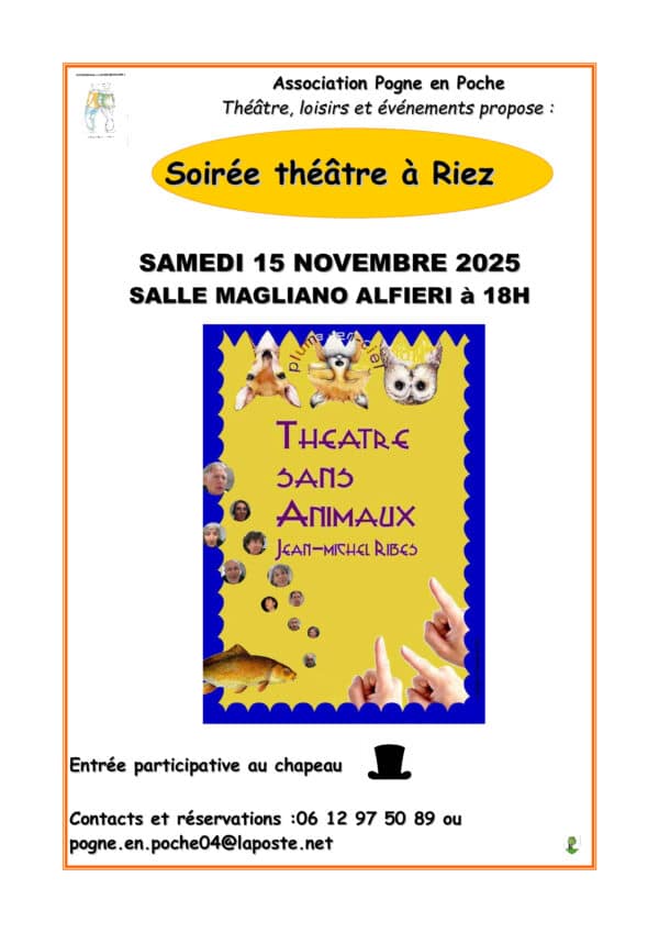 Soirée théâtre à Riez