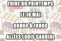 affiche riez pour la foire du printemps du 18 mai