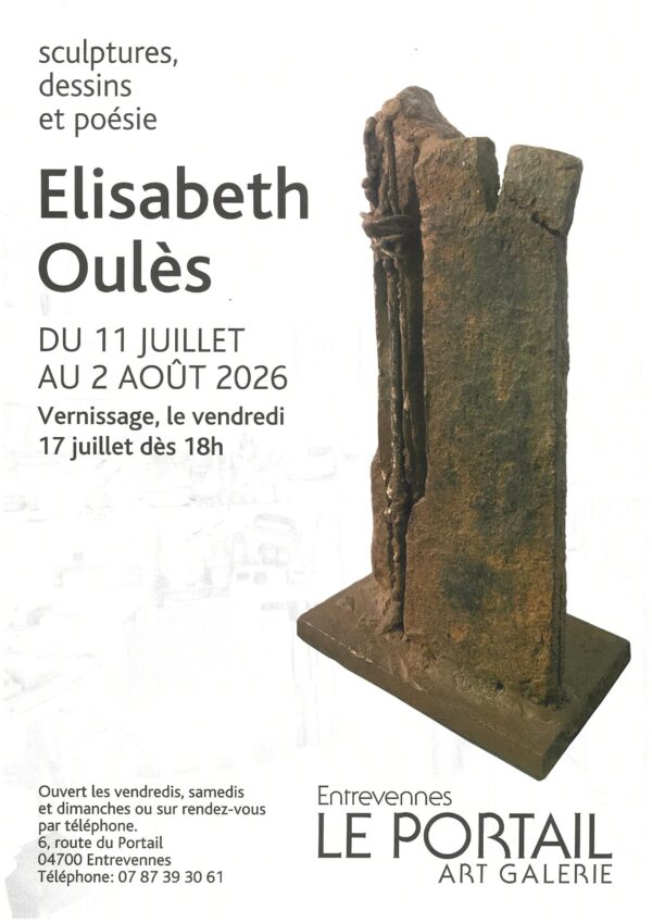 Sculpture Dessin et Poésie d'Elisabeth Oulès_Entrevennes