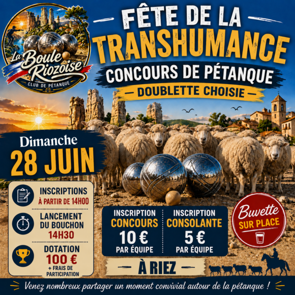 Concours de pétanque fête de la transhumance