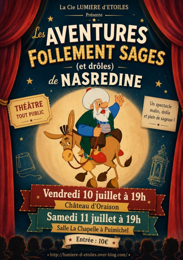 Théâtre "Les aventures follement sages de NASREDINE_Oraison