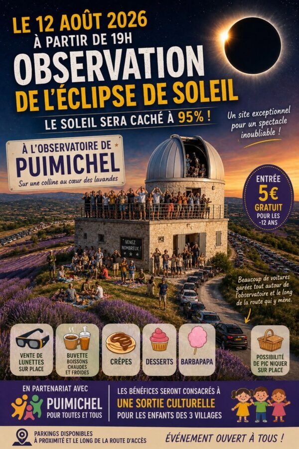 Fête de l'astronomie "Observation de l'éclipse du soleil"_Puimichel