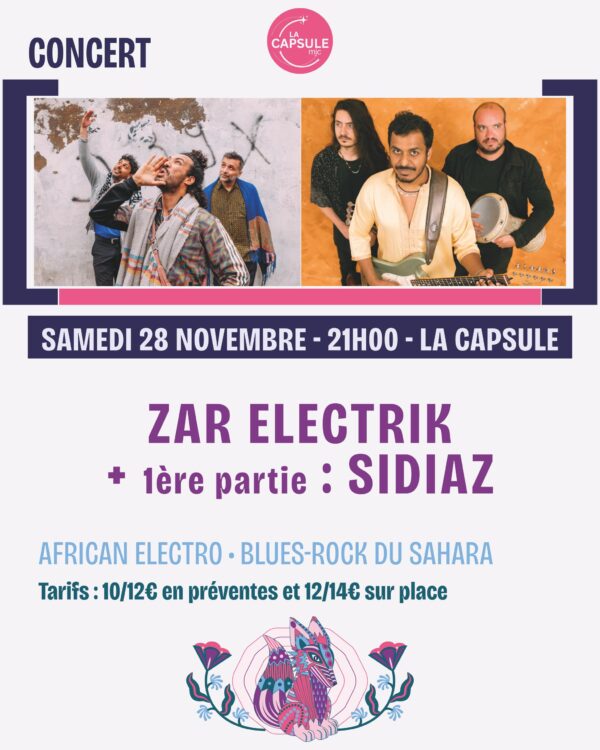 Zar Electrik et en 1ère partie : Sidiaz