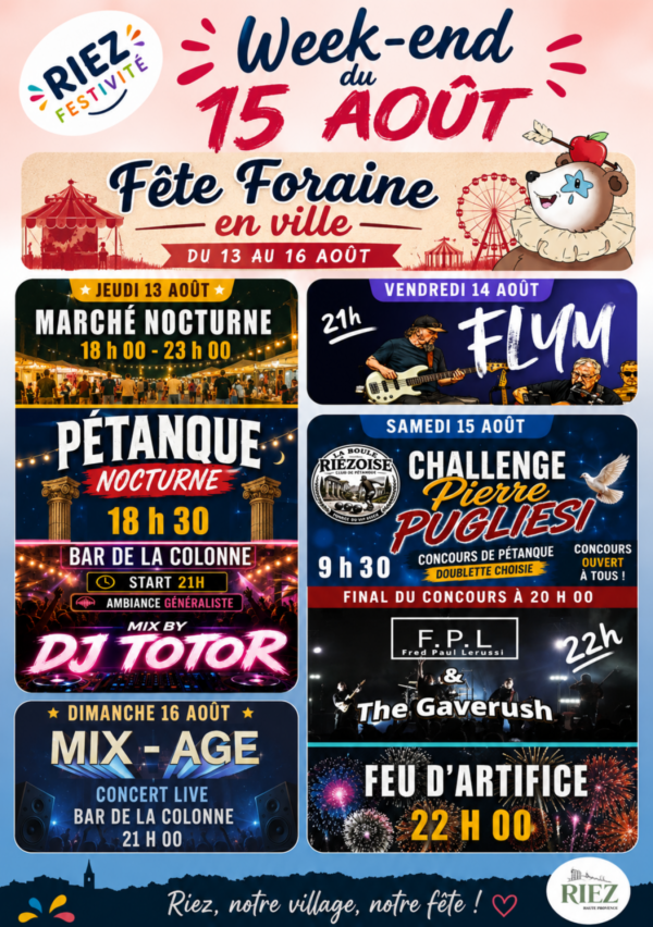 Week-end du 15 août