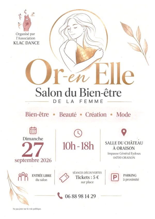 Or en Elle "Salon du bien être de la femme"_Oraison